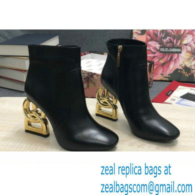 Dolce & Gabbana Heel 10.5cm ankle boots with DG Pop heel Black 2022 - Click Image to Close